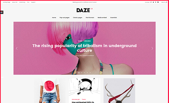 DAZE A New Concept For Creative WordPress Bloggers